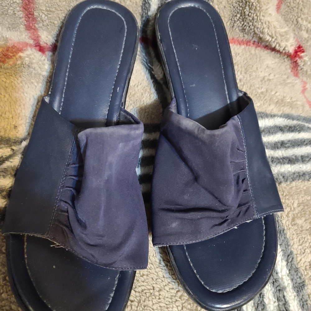 Navy Wedge 12 W Comfort Fit